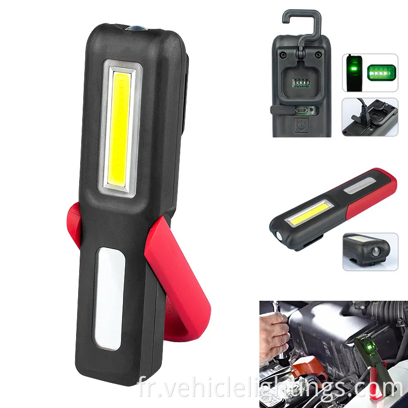 Vendre à chaud Plastique 3W Cob LED 160 lumens Rechargeable Hands Free Styl Work Light